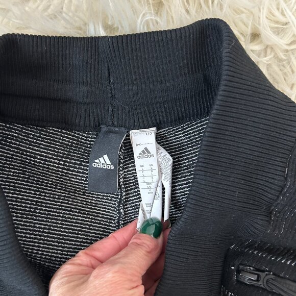 Adidas ZNE Pulse Knit Joggers Black Gray Drawstring Pants Men's Large - Picture 7 of 7